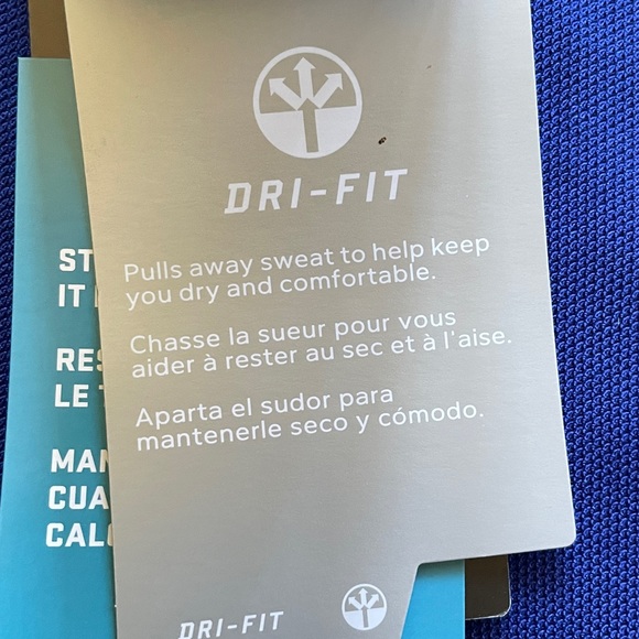 NIKE LOS ANGELES RAMS Mens Medium Polo Shirt Blue Short Sleeve Dri Fit NWT - Picture 14 of 14